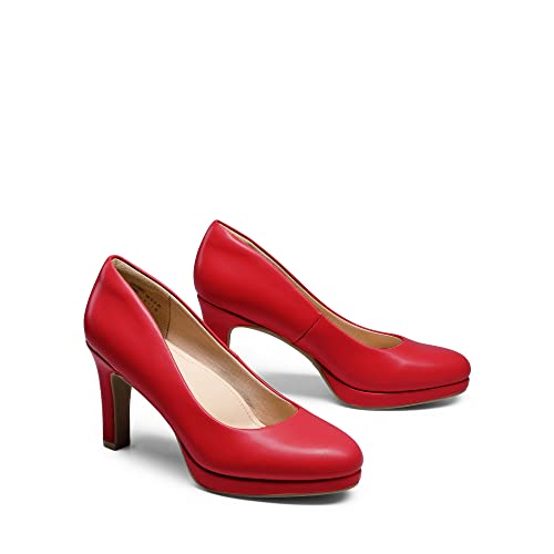 Image of DREAM PAIRS Women's Pumps Close Toe Low Heels Platform Heels Comfortable Office Work Dress Shoes for Women