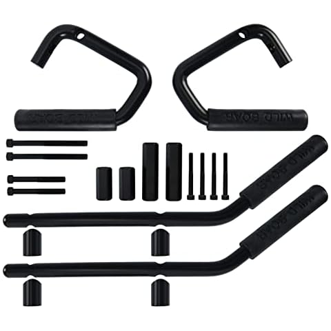 FreeTec Front and Rear Grab Handles Kit Grab Bars Compatible for Jeep Wrangler JK 2DR/4DR 2007-2017 Cover
