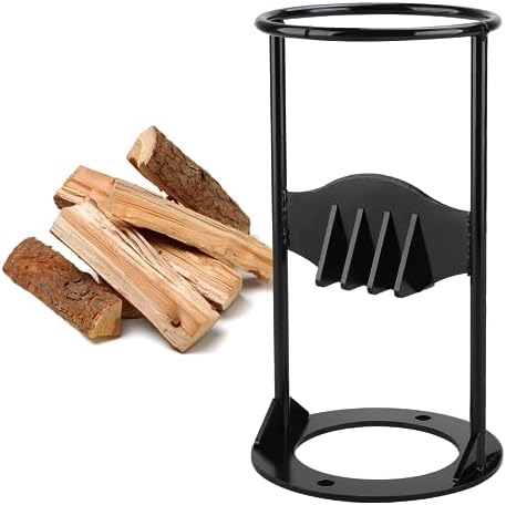 Log Splitter Wood Splitter, Firewood Kindling Splitter, Heavy Duty Manual Splitting Tool, Firewood Log Splitter, Safety Carbon Steel, Suitable for Home Camping Outdoors Hardwoods, 5.71" Diameter