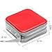 Siveit CD Case, 40 Capacity CD/DVD Case Holders Wallet Hard Plastic DVD Disc Cases Storage Binder for Car Home Office Travel (Red)