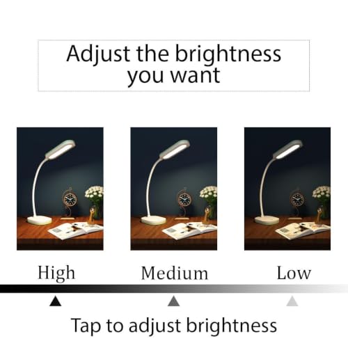 Image of fizzytech 360 Flexible LED Desk Lamp with USB Charging & Night Light - Touch Control Adjustable Desk Light for Reading, Studying, Office & Home Use (Green)