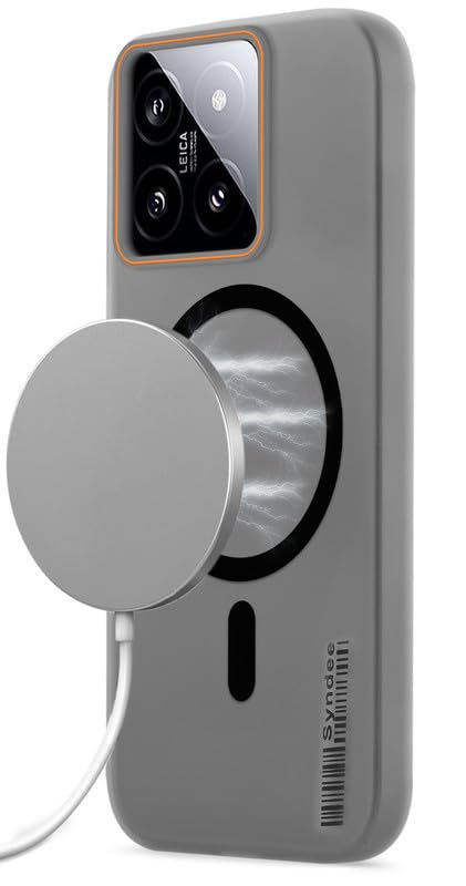 Image of Mr. Case Back Cover for Xiaomi 14 5G Sleek Frosted Translucent Back Only Compatible with Wireless Magnetic Accessories | Anti-Scratch Shockproof Phone Case - Black