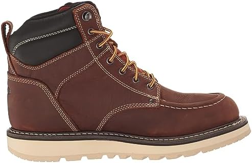 KEEN Utility Men's Cincinnati 6" Waterproof Soft Toe Wedge Work Boots, Tuscan Red/Sandshell, 11 Wide | Image 5