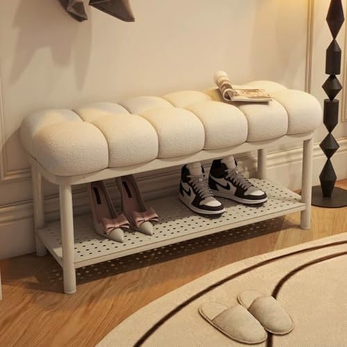 Banc de bout de lit moderne pour chambre avec assise et rangement