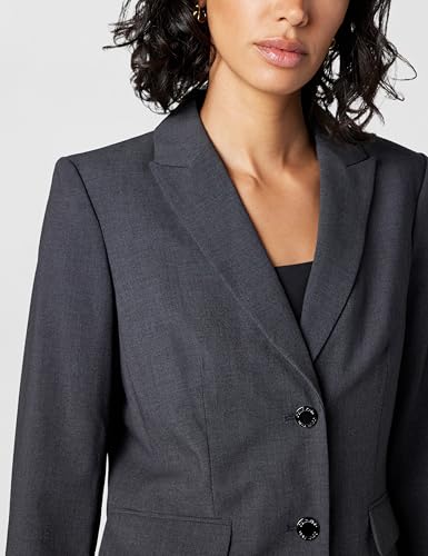 Calvin Klein Women's Two Button Lux Blazer, Charcoal, 8P - image 4