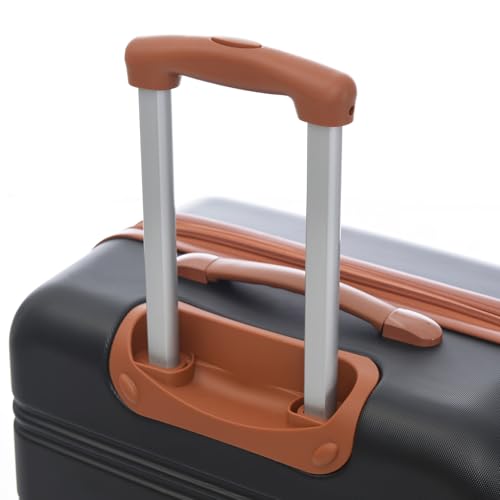 Luggage Sets 3 Piece,Hardshell ABS Travel Suitcases with Wheels & TSA Lock,20 Inch Carry On Luggage,24In Expandable Suitcase and Duffel Bag,Lightweight Rolling Luggage Set for Men and Women,Black 6