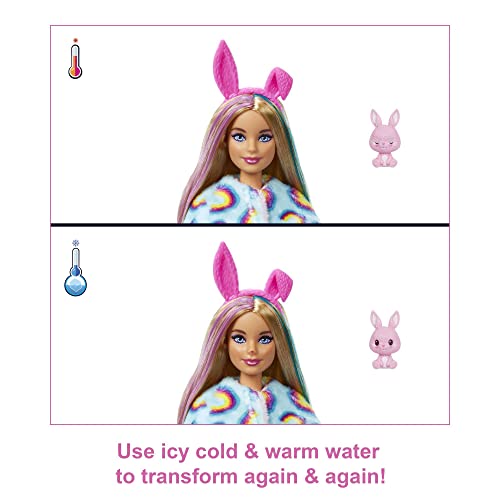Barbie Cutie Reveal Muñeca Conejo Juguete que desvela su color en el agua, regalo para niñas y niños +3 años (Mattel HHG19) 3 Barbie Cutie Reveal Muñeca Conejo Juguete que desvela su color en el agua, regalo para niñas y niños +3 años (Mattel HHG19)