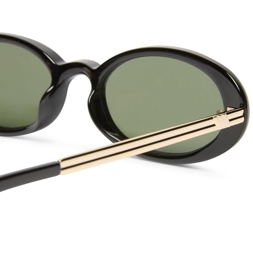 Le Specs Magnifique Sunglasses - Black, Oval, Women's, Minimalist Y2K Style4