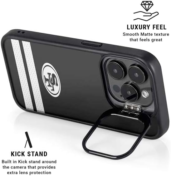 Skinit Kickstand Phone Case Compatible with iPhone 14 Pro Max - Officially Licensed NFL San Francisco 49ers Shutout Design