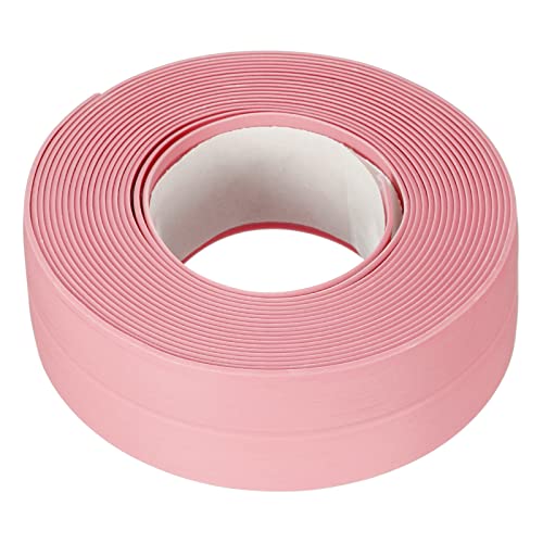 uxcell Waterproof Seal Caulk Strip Tape Self Adhesive 0.87" W x 10.5'L PVC Sealing Tape for Kitchen Bathroom Coral