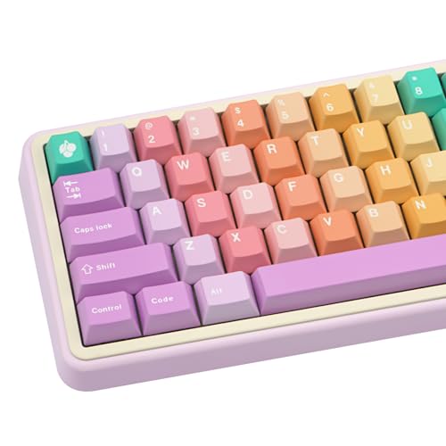 GEKUCAP �J�X�^�����C���{�[�J���[�L�[�L���b�v�A150�L�[ PBT �L�[�L���b�v �`�F���[�v���t�@�C�� ���،^�J���t���L�[�L���b�v 61/64/68/84/87/100/104/108 Cherry MX���J�j�J���L�[�{�[�h�p