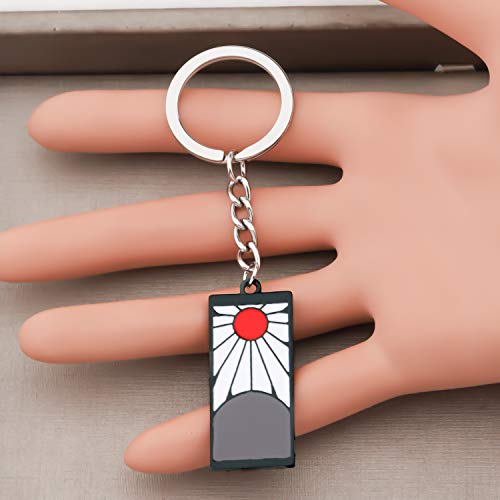 FAADBUK Demon Anime Inspired Jewelry Tanjiro Necklace & Keychain Tanjirou Anime Cosplay Gifts (Slay K-S)3