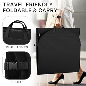 Simple Houseware 43" Travel Garment Bag with Pockets, Heavy Duty Suit Bag — photo 5 of 6