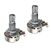 FLEOR 2pcs Small Size Guitar Pots 18mm Split Shaft B250K Potentiometers Linear Taper