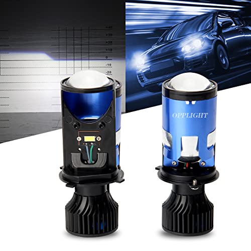 Bombillas H4 LED con minilente proyector OPP ULITE para faros delanteros de moto y coche 70W