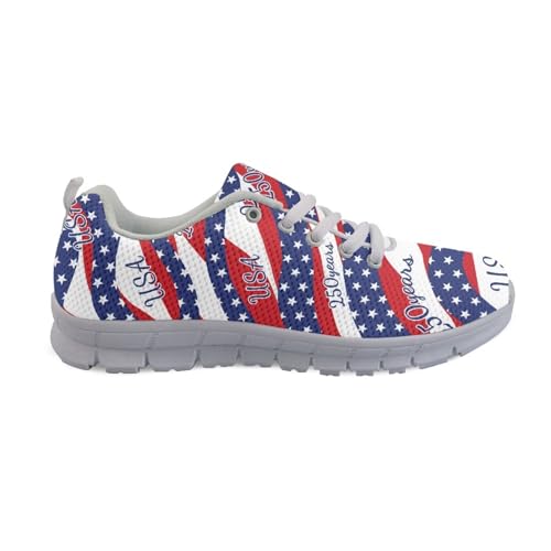 Image of GIFTPUZZ Mens Lace Up Athletic Trainers Running Sneakers Wedge Breathable Gym Lightweight Sports Tennis Shoes