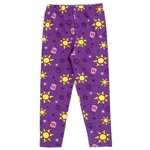 Image of Disney Princess Girls' 2-Piece T-Shirt and Leggings Set Toddler to Big Kid | 2-Piece Coordinated Set, Elastic Waistband Leggings, Breathable Cotton Fabric