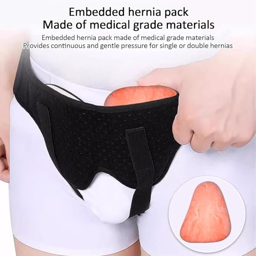 Faja para hernia ajustable con pads de compresión, talla L miniatura 5