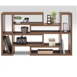 Amazon｜木目調オープンシェルフ/収納棚 〔幅90cm×奥行29cm〕 ブラウン
