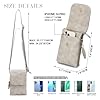Roulens kleine Handy Umhängetasche Damen, Handytasche mit Geldbörse zum Umhängen, PU Leder Tasche damen für Frauen Designer, verstellbarer Riemen und Schlüsselanhänger #3