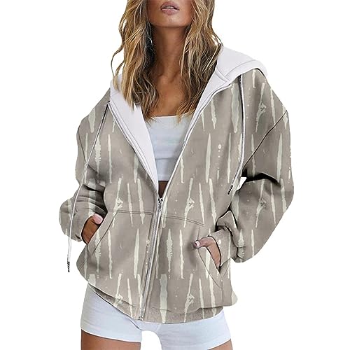 Oversize Hoodie Damen Mit Reißverschluss - Bequemer Sportstyle Kapuzenpullover