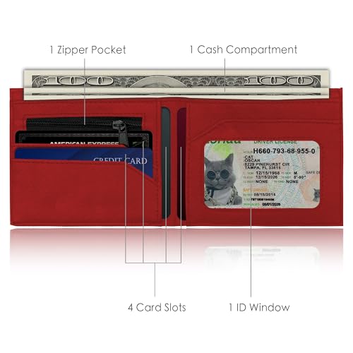 Image of Game Controller Wallets For Kids, Man, Teen Bifold Wallet Multiple Card Slots and Coin Pocket Gamepad Silicone And PU Leather Surface Video Game Kids Wallet in Red