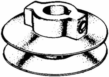 Chicago Die Casting 225A 5/8 2-1/4" Single V Groove 5/8" Pulleys