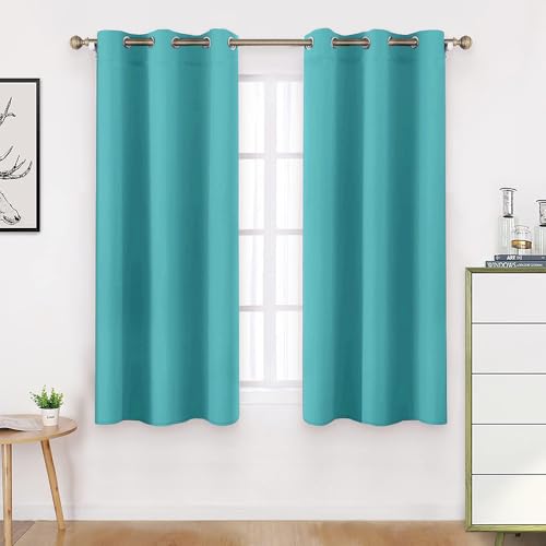 Opiniones de Cortinas de media altura al mejor precio. 44 NANWEI Cortinas Blackout con Aislamiento Térmico para Recámara Ventana, con Ojales en la Parte Superior, Suave 100% Poliéster Tela Impermeable, Reducción Ruido, 2 Paneles,...