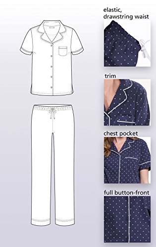 PajamaGram Women’s Pajamas - PJ For Women Set, Short Sleeve, 100% Cotton4