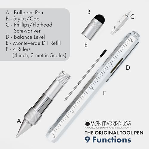 Stylo à bille et stylet Monteverde One Touch argent pour architecte