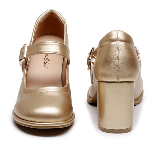 Image of VenusCelia Women's Mary Jane Pump Heeled Shoe
