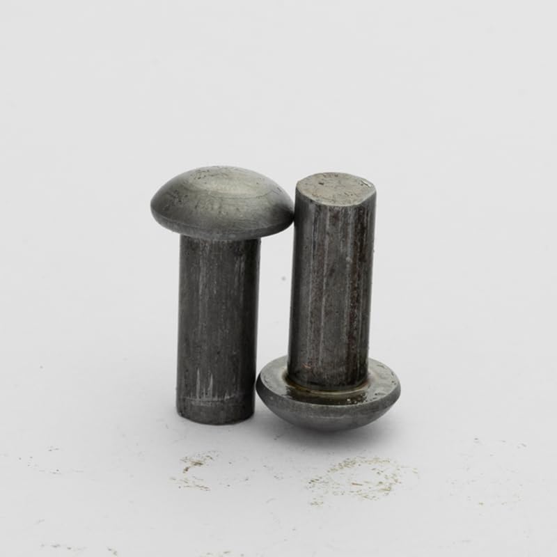 Generic Iron rivet M3 size smooth body mushroom head half round solid fasteners equipment rivets small 4mm 30mm length|Rivets| - - (Stem Length: 20mm, Number of Pcs: 80 PCS)