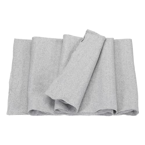 Image of MECCANIXITY 47 inch Elastic Cuffs Ribbed Trims Cotton Fabric Knit Rib Stretch Tape Cuff Sleeve Waistband for Sewing, 20 inch Wide Grey