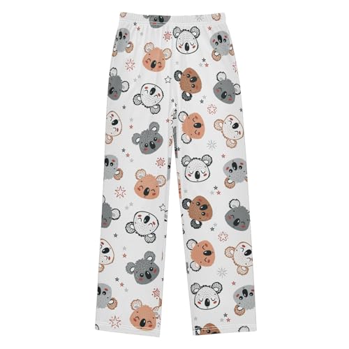 Koala Stars Boys Long Pants Soft Trousers Elastic Waist Kids Lounge Bottoms with Pockets S-XL