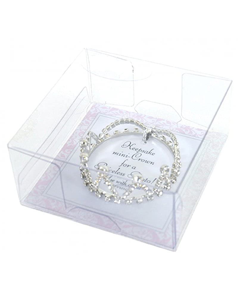 Stephan Baby Birthday Princess Girl Metal Silver Crystal Mini Crown