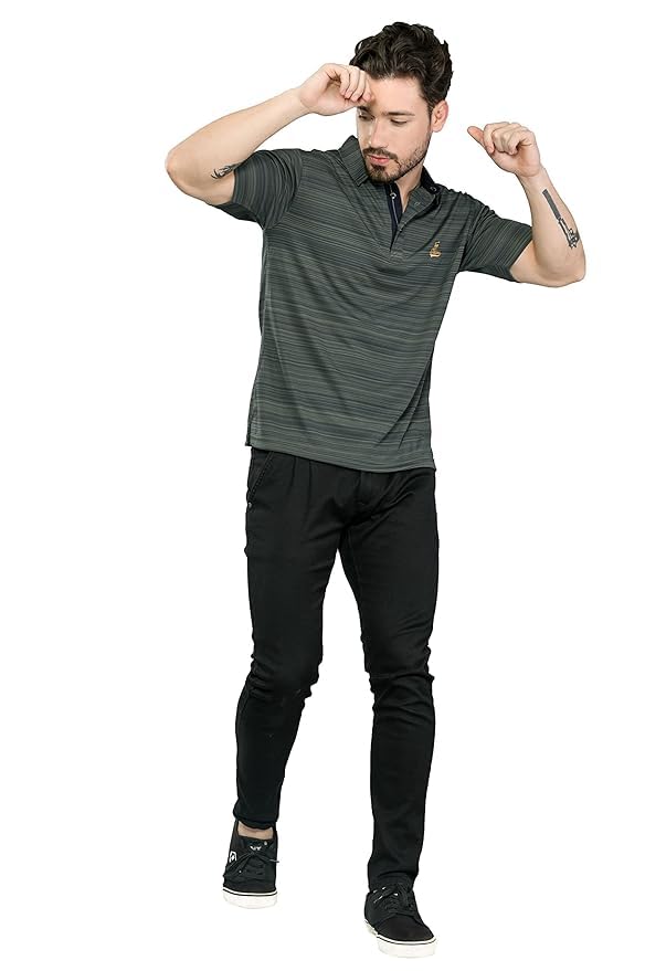 Image of STELLERS Men's Premium Polo T-Shirt Wrinkle Free Quick Dry Soft and Feather Touch Feel Regular Fit