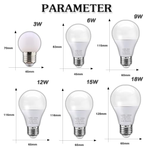 Bombilla LED E27 blanca fría para luces colgantes en cocinas y salones modernos, paquete de 10 4
