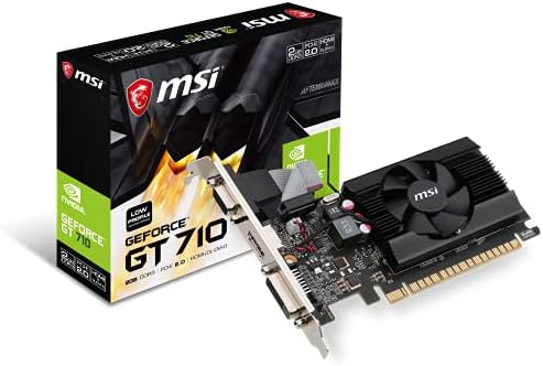 MSI Gaming GeForce GT 710 2GB GDRR3 64-bit HDCP Support DirectX 12 OpenGL 4.5 Single Fan Low Profile Graphics Card (GT 710 2GD3 LP)