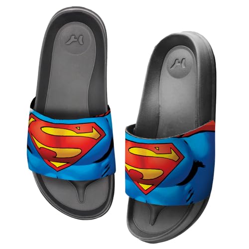 Superman Costume Unisex Adult Slides Adjustable Flip Flop Sandals Officially Licensed Hypd Slydr Switch™3