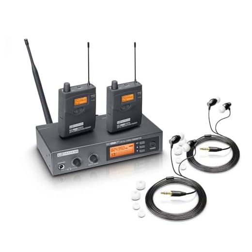 LD Systems MEI 1000 G2 B6 BUNDLE - Sistema de monitoraje intraauditivo inalámbrico con 2 petacas y 2 auriculares intraauditivos - 655-679 MHz