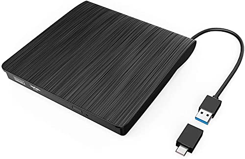 Unidad Externa CD DVD USB 3.0 con Adaptador Tipo C miniatura 1