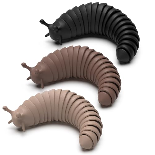 Image of Cevioce Sensory Fidget Toys Adults Teens Kids 3Pcs Cool Gadgets Desk Fidget Slug Toys Sensory Toy for Autism ADHD Anxiety Stress Relief Toys Christmas Stocking Stuffer Gifts for Men Boys