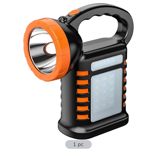 Linterna de patrulla y senderismo con carga solar y foco LED naranja de gran alcance 3