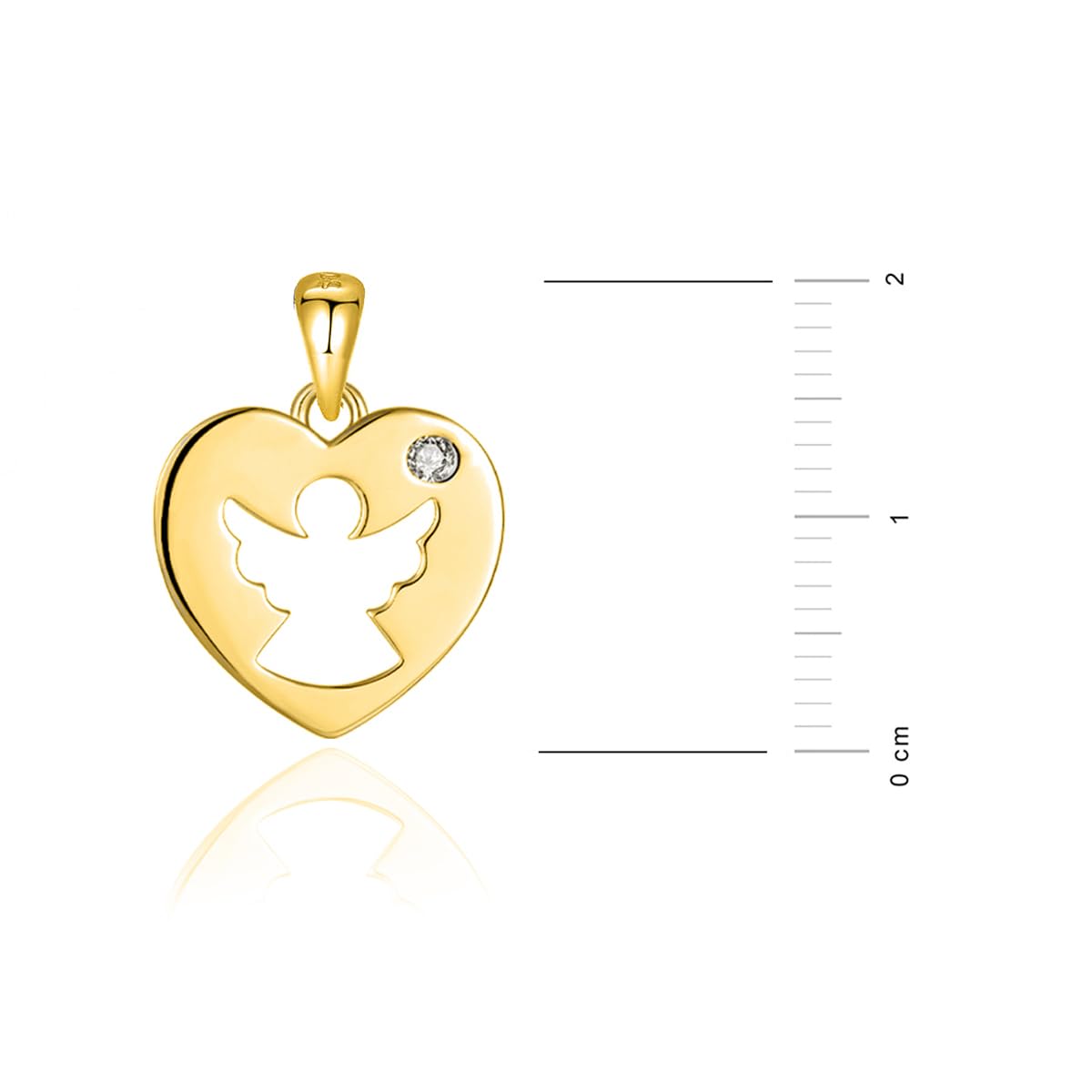 Sakrami Collana Ragazza e Bambina Angel Heart in Argento 925 e zircone, Pendente con Angelo Custode + Scatola con Incisione Personalizzata
