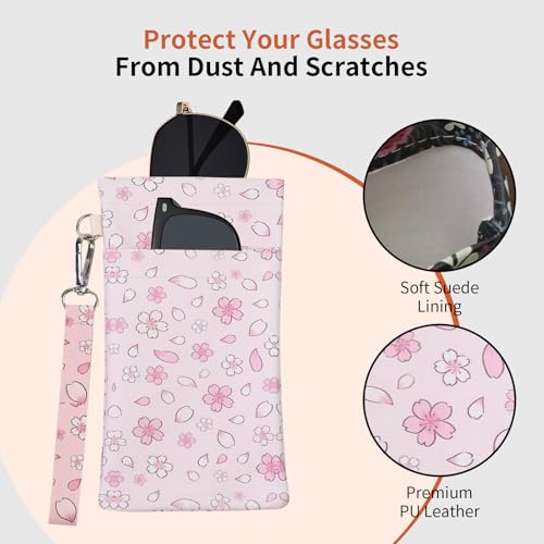 Image of Double Eyeglass Case Soft Dual Glasses Case for Women Men Travel Squeeze Top Sunglasses Cases Eyeglasses Pouch