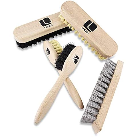 Lenzen hochwertiges Schuhputzset, 5 Teile, bestehend aus 2 Polierbürsten, 2 Tiegelbürsten und 1 Reinigungsbürste Cover