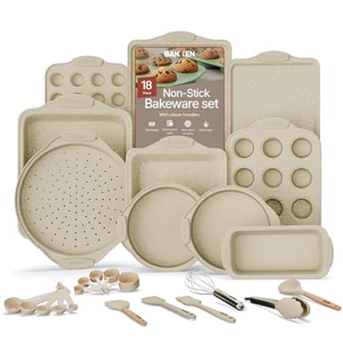 BAKKENMASTER 18-Piece Deluxe Nonstick...