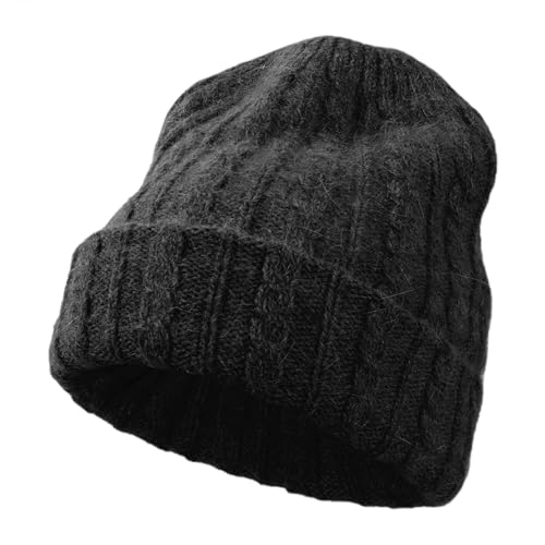 Bonnet chaud tricoté pour femme isolant avec maille douce de ski