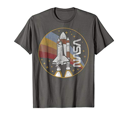 NASA Shuttle Launch With Rainbow Graphic T-Shirt