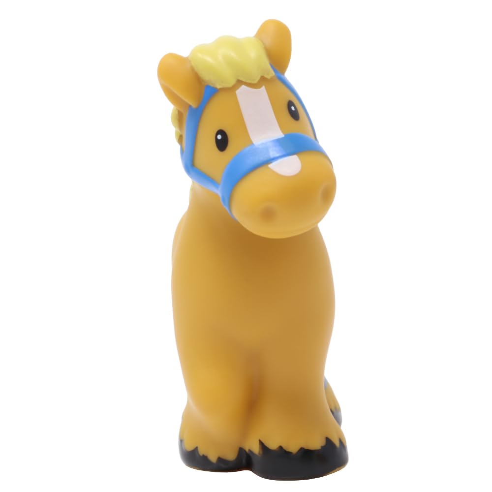 Fisher-Price Parte di ricambio Little People Caring for Animals Farm Zoo Safari Friends Playset DWC31 e CHJ51 - Figura di cavallo marrone marrone chiaro